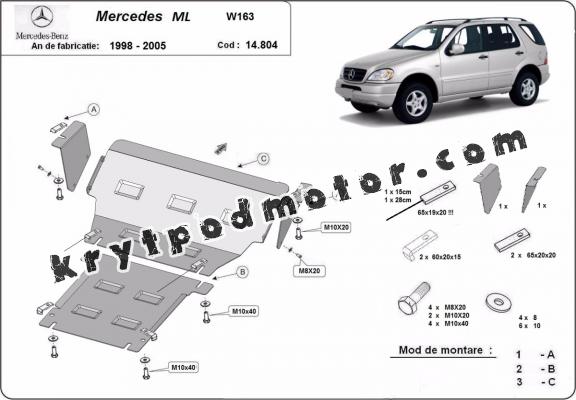 Kryt pod motor Mercedes ML W163