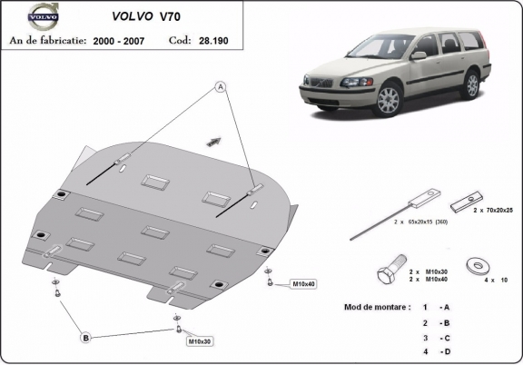 Kryt pod motor Volvo  Volvo V70