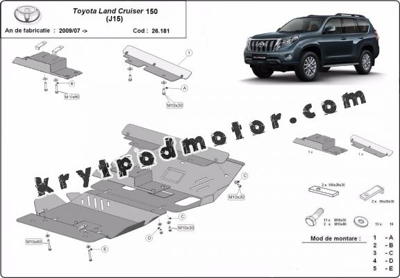 Kryt pod motor Toyota Land Cruiser 150