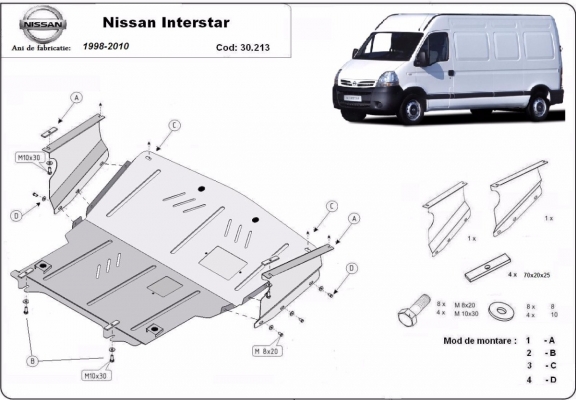 Kryt pod motor Nissan Interstar