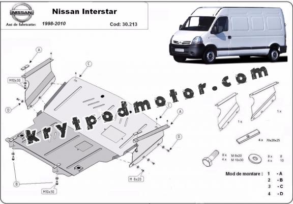 Kryt pod motor Nissan Interstar