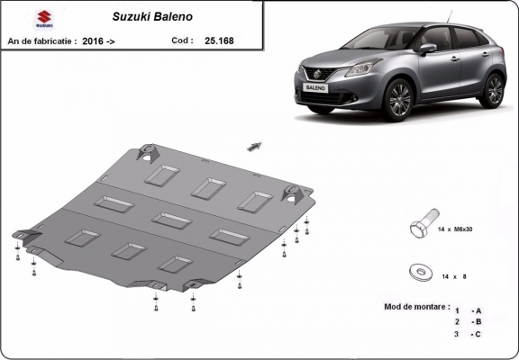 Kryt pod motor Suzuki Baleno