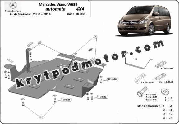 Kryt pod převodovka Mercedes Viano W639 - 4x4 - automatická převodovka