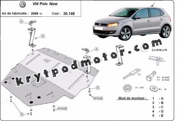 Kryt pod motor Vw Polo (6R) Diesel