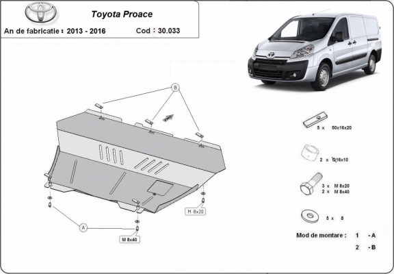 Kryt pod motor Toyota Proace