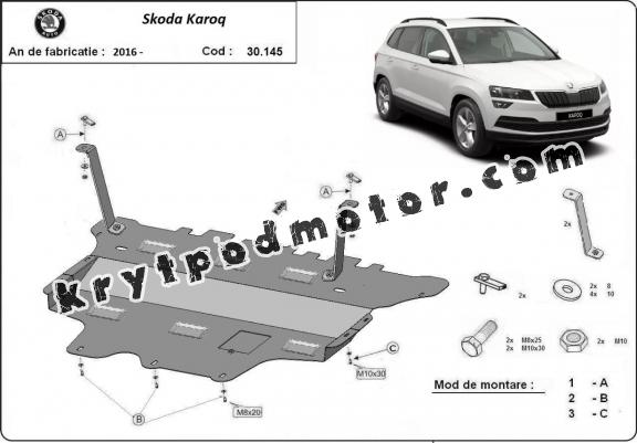 Kryt pod motor Skoda Karoq -  ruční převodovka