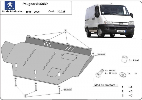 Kryt pod motor Peugeot Boxer