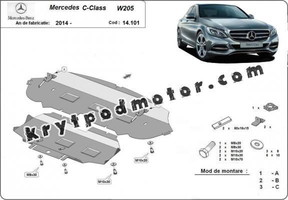 Kryt pod motor Mercedes C-Class W205