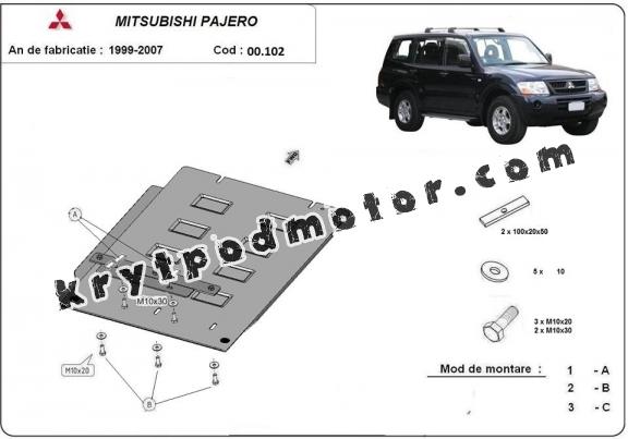 Kryt pod převodovka Mitsubishi Pajero 3 (V60, V70)
