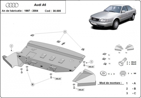 Kryt pod motor Audi A6