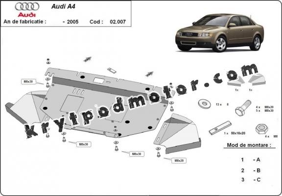 Kryt pod motor Audi A4  B6