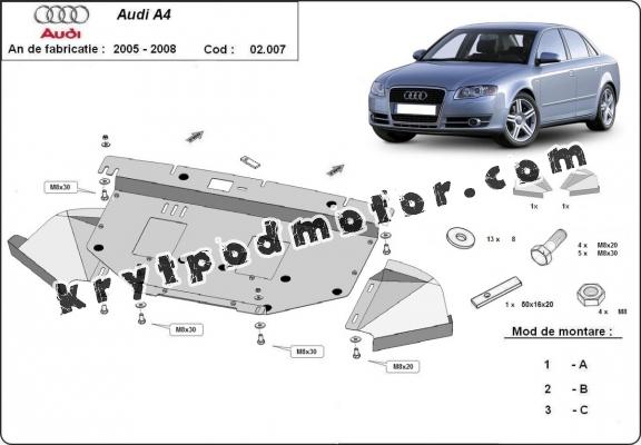 Kryt pod motor Audi A4  B7