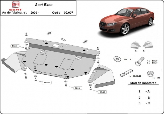 Kryt pod motor Seat Exeo