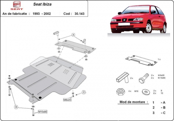 Kryt pod motor Seat Ibiza