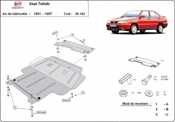Kryt pod motor Seat Toledo 1