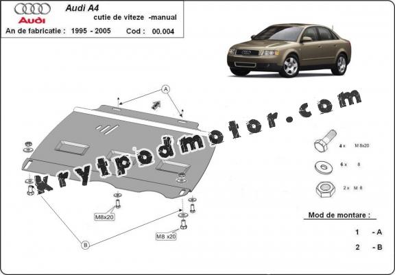Kryt pod manuální převodovka  Audi A4  B6