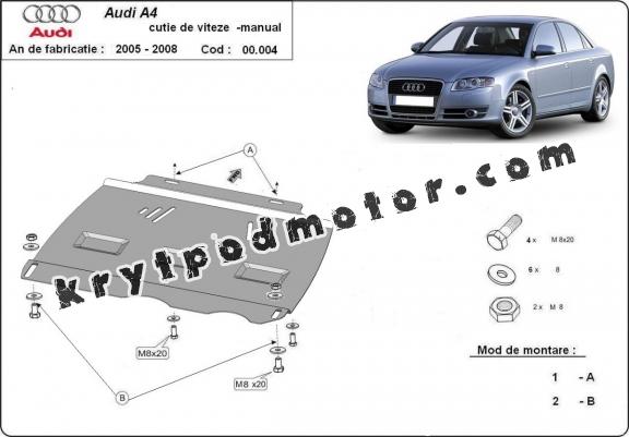 Kryt pod manuální převodovka  Audi A4  B7