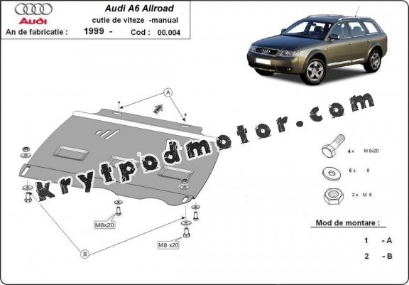 Kryt pod manuální převodovka  Audi Allroad A6