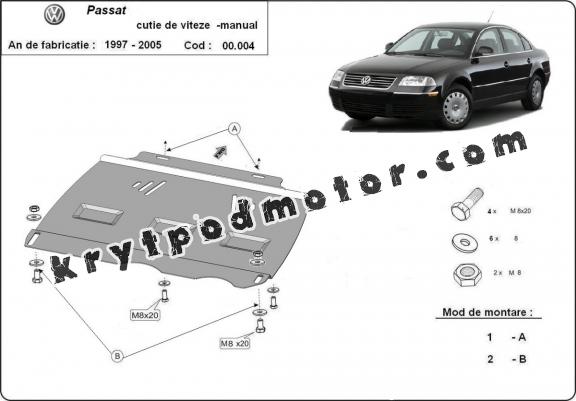 Kryt pod manuální převodovka  VW Passat B5, B5.5