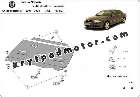 Kryt pod manuální převodovka  Skoda Superb