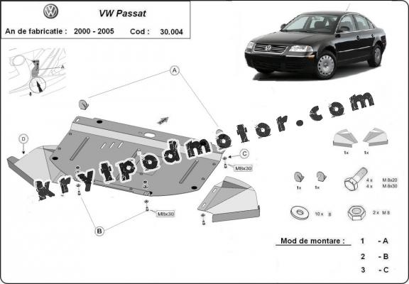 Kryt pod motor VW Passat B5.5