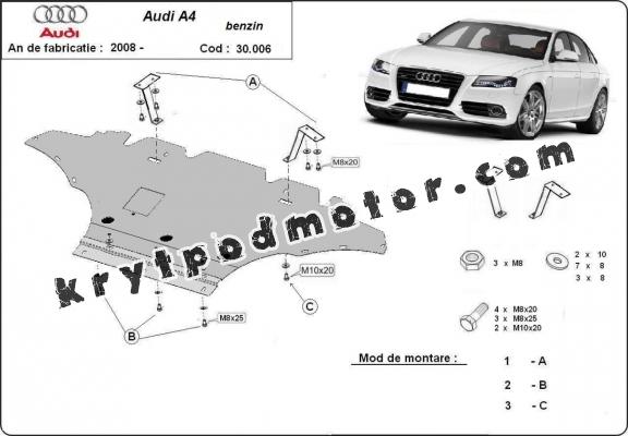 Kryt pod motor Audi A4 B8, benzín