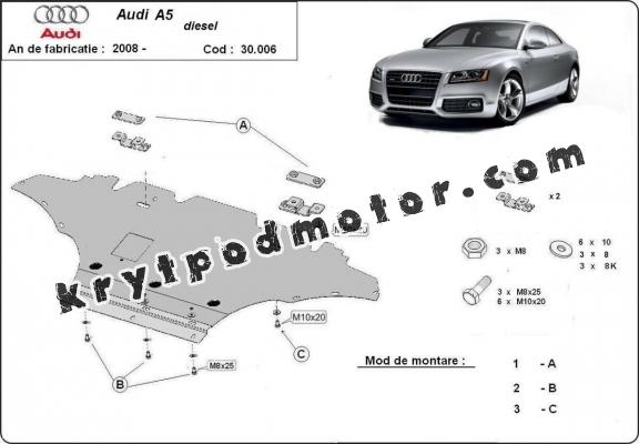 Kryt pod motor Audi A5, diesel