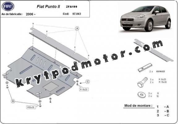 Kryt pod motor Fiat Punto 