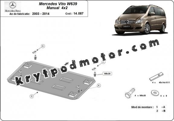 Kryt pod motor Mercedes Viano W639 - 2.2 D 4x2