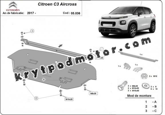 Kryt pod motor Citroen C3 Aircross