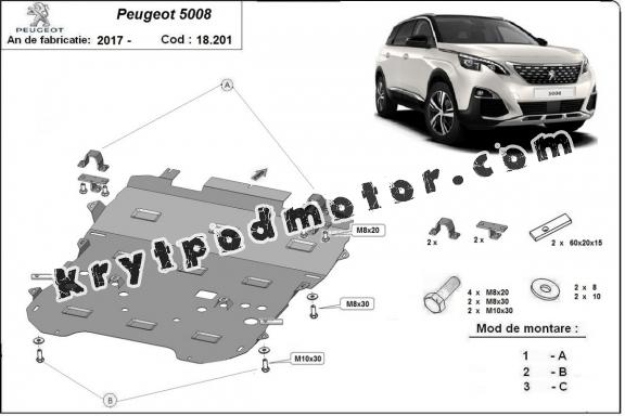 Kryt pod motor Peugeot 5008