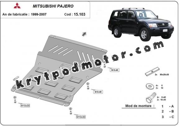 Kryt pod motor Mitsubishi Pajero 3 (V60, V70) Vers 2.0