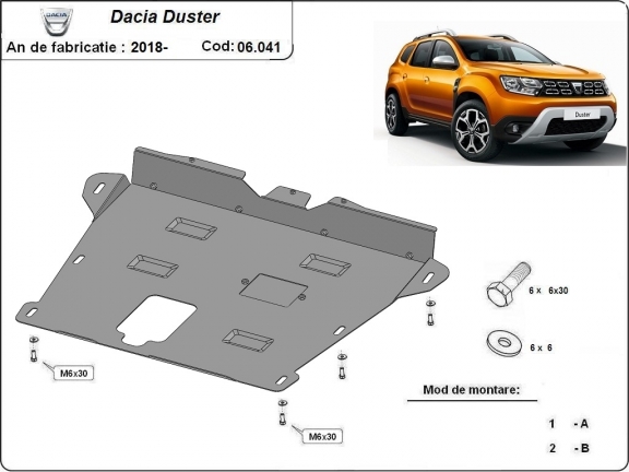Kryt pod motor Dacia Duster