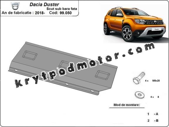 Ocelová přední nárazník pro Dacia Duster