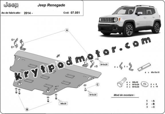 Kryt pod motor Jeep Renegade