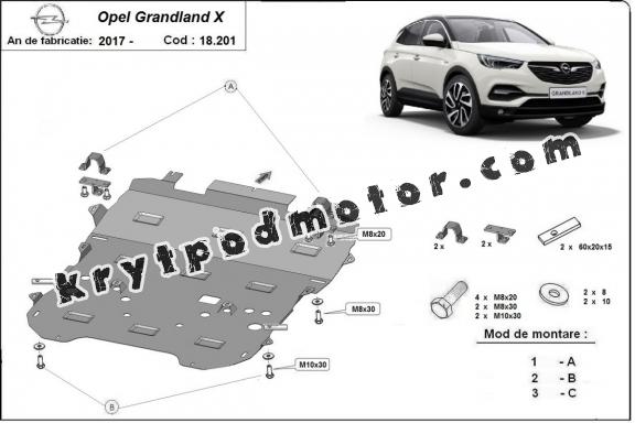 Kryt pod motor Opel Grandland X