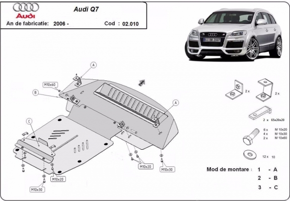 Kryt pod motor Audi Q7 S-Line