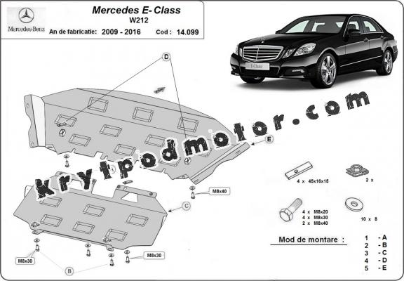 Kryt pod motor Mercedes E-Classe W212