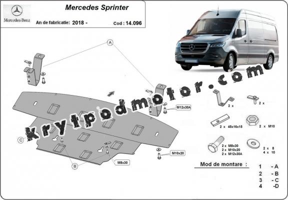 Kryt pod motor Mercedes Sprinter-RWD