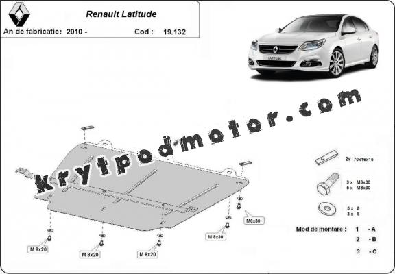 Kryt pod motor Renault Latitude