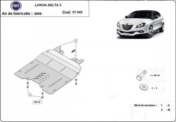 Kryt pod motor Lancia Delta 3