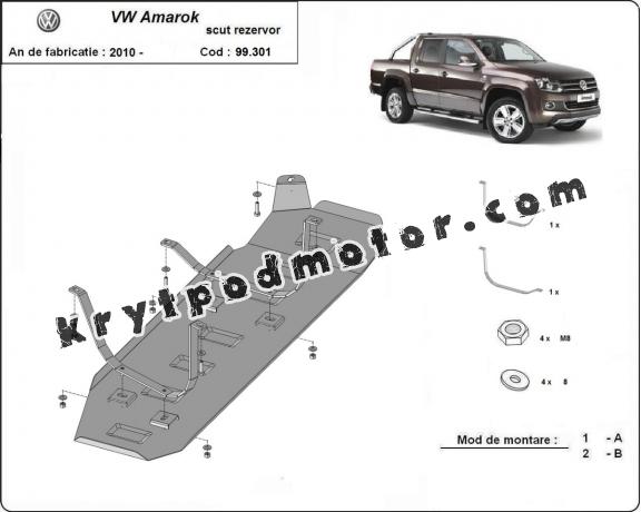 Kryt pod nádrž Volkswagen Amarok - Pouze u verzí bez ochrany z výroby