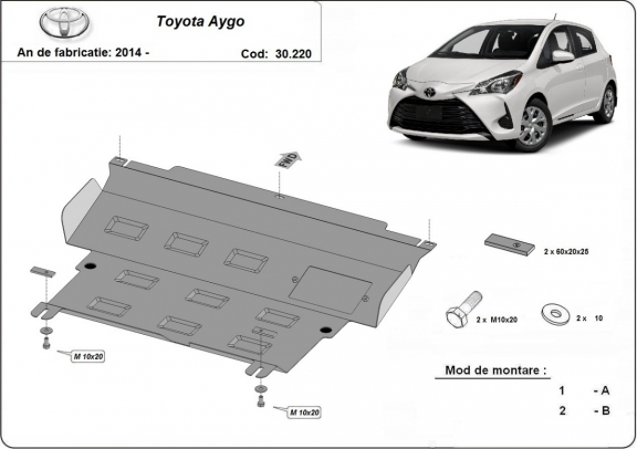 Kryt pod motor Toyota Aygo AB40