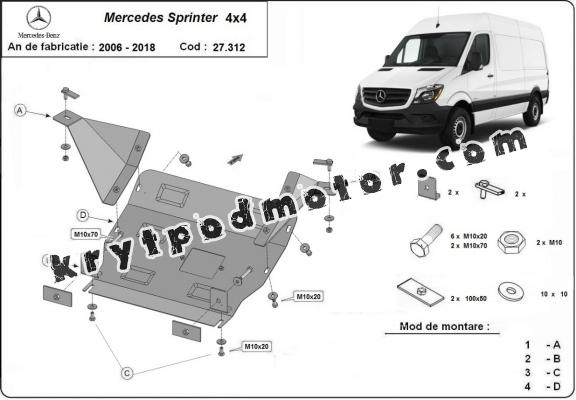 Kryt pod motor Mercedes Sprinter 906 4x4