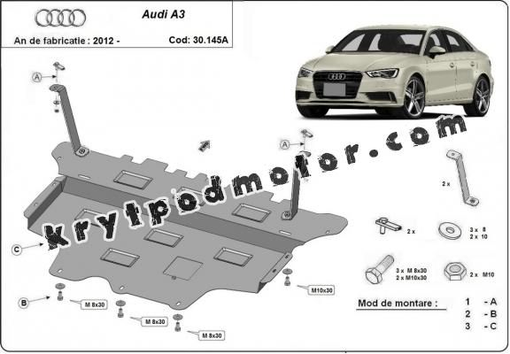 Kryt pod motor Audi A3 (8V) - automatická převodovka