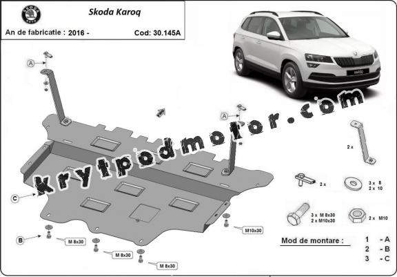 Kryt pod motor Skoda Karoq - automatická převodovka