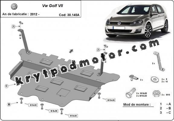 Kryt pod motor VW Golf 7 - automatická převodovka