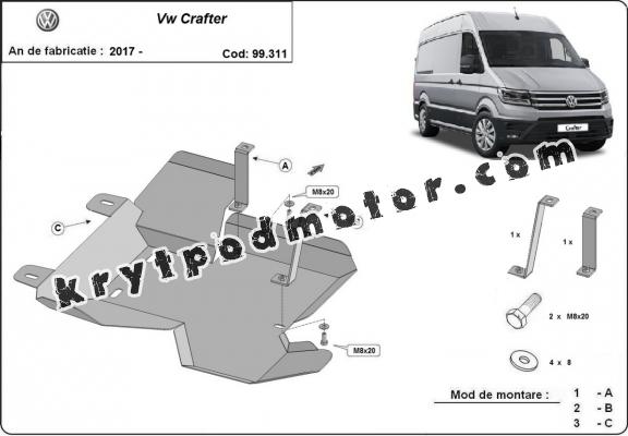 Kryt pod AdBlue Volkswagen Crafter