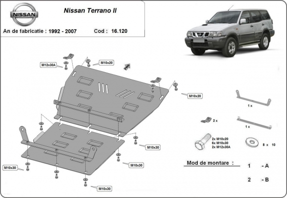 Kryt pod motor Nissan Terrano II 