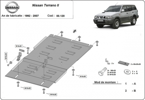 Kryt pod převodovka Nissan Terrano II 
